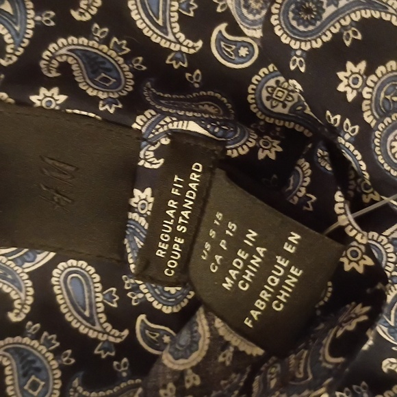 Casual button-down, NWT, H&M, sz...SM Reg Fit - Picture 4 of 4